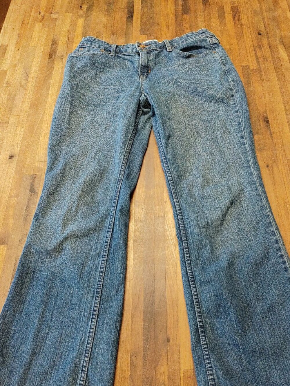 Levi Strauss Signature Mid Rise Bootcut Jeans Women's 10 Long Blue Denim Misses